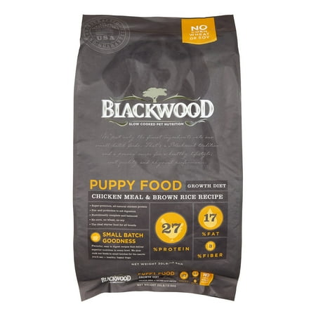 Blackwood Puppy Food, Growth Diet, Chicken Meal & Brown Rice Recipe, 30lb.