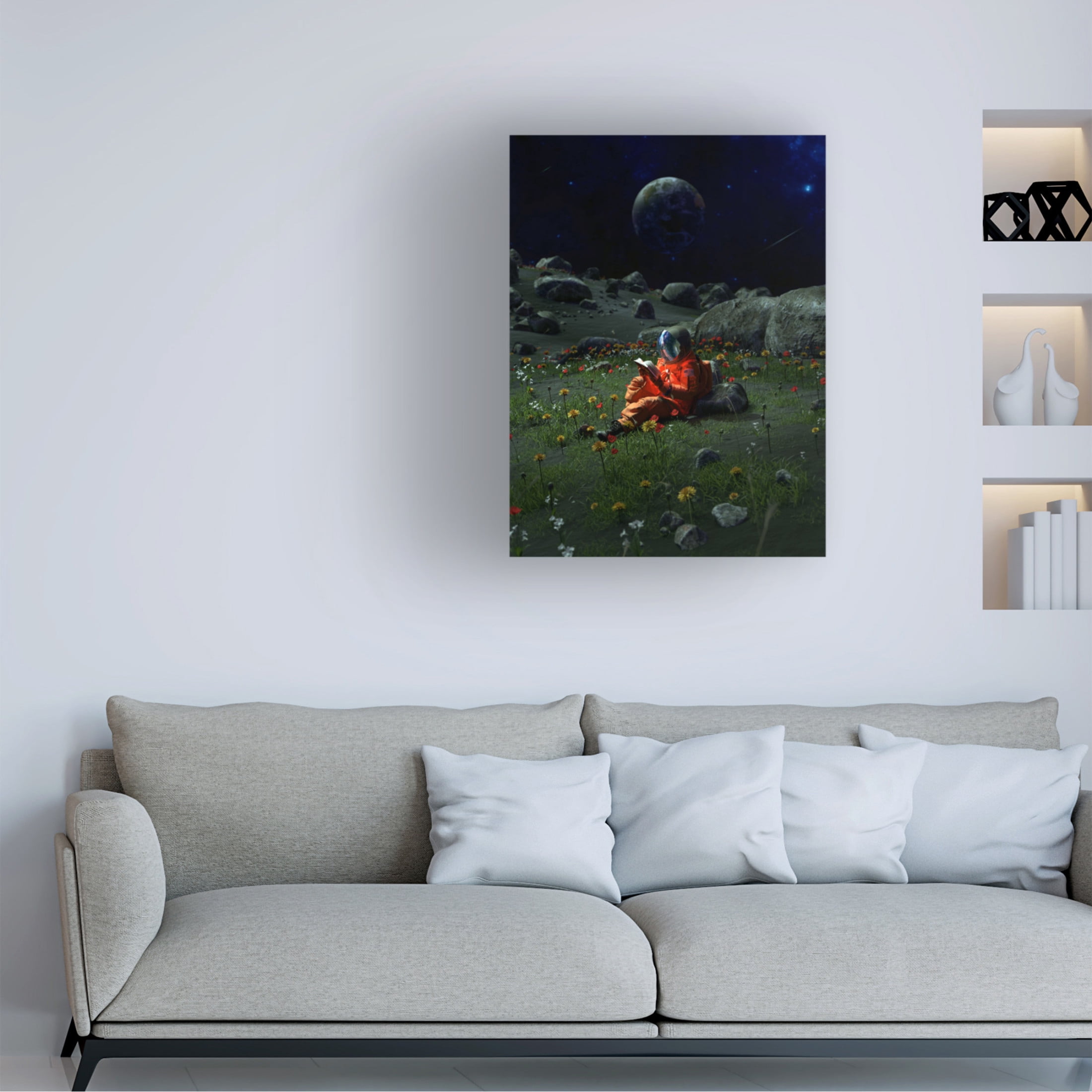 Canvas Wall Art - Francis Minoza 'Chapter Ix' Wall Art for Living Room, Bedroom, or Office Décor by Trademark Fine Art - 35 x 47 Inches
