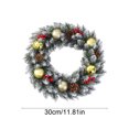 thumbnail image 3 of ZZkhGO Couronne de Noël 30cm, Guirlande Artificielle avec Baies Rouges, Fausses Plantes Vertes pour Décoration de Porte et Fenêtre, 3 of 6