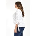 thumbnail image 2 of Blusa con Detalle de Perlas Roman Fashion Blanco Talla Extra 38, 2 of 7