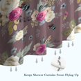 thumbnail image 6 of Pioneer Flower Floral Print Pattern Shower Curtain 84"x72" ,Bathroom Decorative Shower Curtains Set with 12 Hooks,Modern Waterproof Washable Shower Curtain, 6 of 6