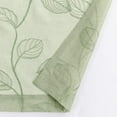 thumbnail image 6 of Curtainking Rod Pocket Kitchen Curtains 26x24 inch Leaf Embroidered Window Curtains Sheer Cafe Curtains 2 Panels Sage, 6 of 7