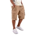 thumbnail image 2 of Mens Casual Cargo Shorts Stretch Elastic Waist Drawstring Summer Work Short with 4 Pockets, 2 of 6