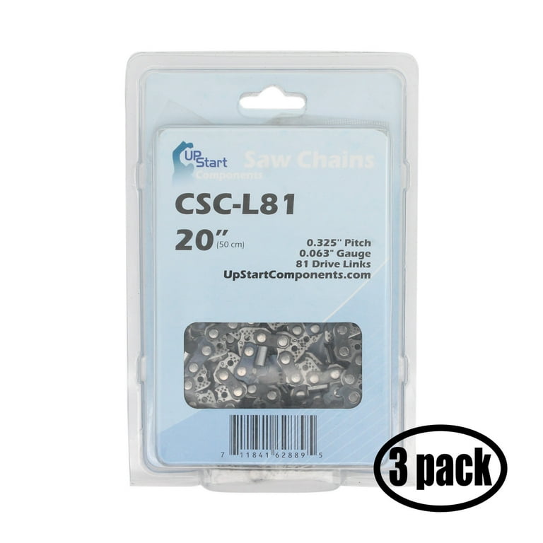 3 Pack Replacement 20 Inch L81 22BPX Chainsaw Chain for Oregon L81 Saw Chain 20