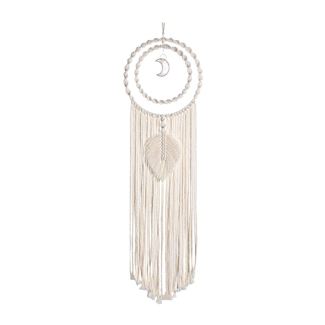 Tapiz de macramé para pared, decoración del hogar, tapiz bohemio hermoso y sencillo para colgar en la pared, tapiz con borlas para dormitorio, telón