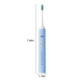 thumbnail image 3 of COFEST USB Charging Electric Toothbrush, Electric Toothbrush with 4 Brush Heads, Smart 5-ModesTimer Electric Toothbrush IPX7 Blue, 3 of 9