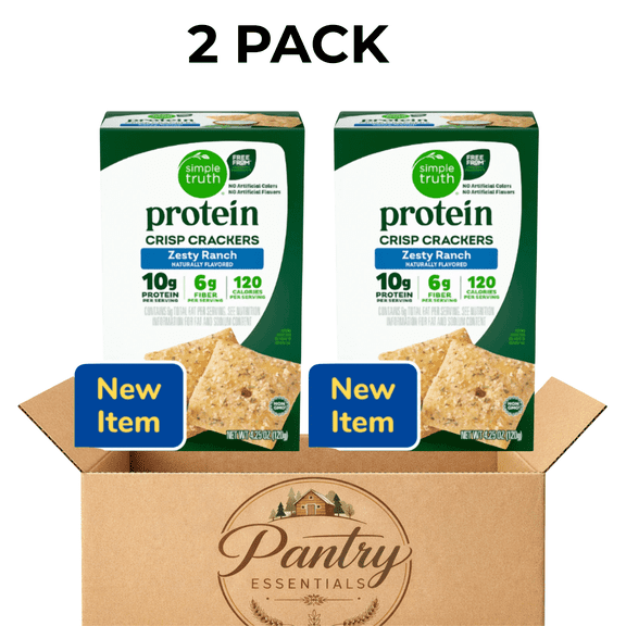 Simple Truth Protein Zesty Ranch Crisp Crackers,4.25 oz 2 Pack