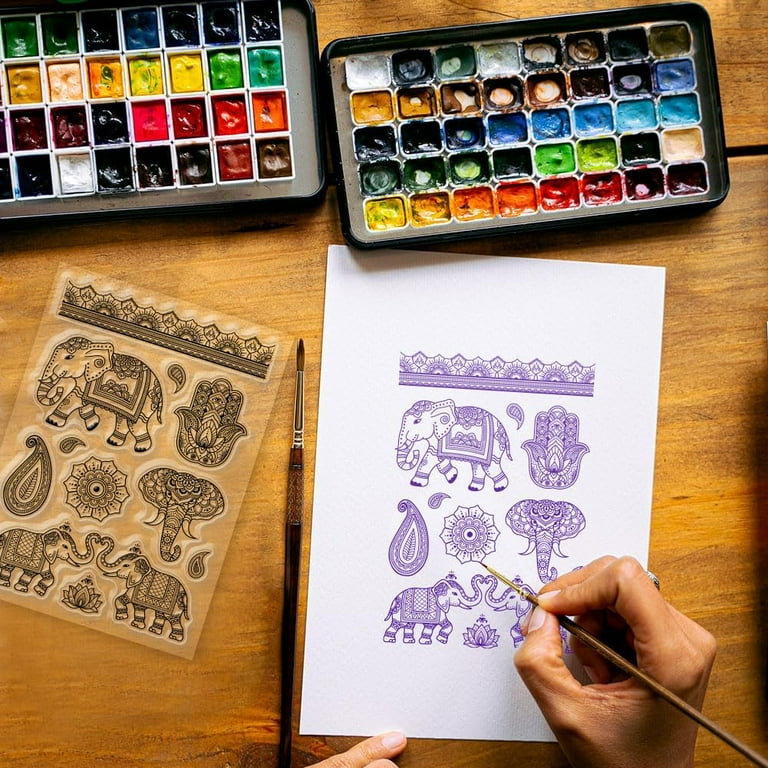 PH PandaHall Clear Stamps, Dot Silicone Clear Stamps Transparent Seals Stamp Rubber