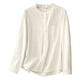 thumbnail image 3 of MHFRRA Camisa de Manga Larga Holgada y Cómoda para Mujer, Estilo Étnico Retro, con Bordados, Estilo Primaveral Blanco, 3 of 3