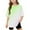 12#Green, variant on AUNVITO Girls Short Sleeve T shirt Kids Summer Oversized Gradient Crew Neck Tops Casual Basic Tee 5-14Years