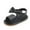 Black, variant on Cute Baby Girl Summer PU Leather Bow-knot Sandals Shoes Anti-slip Soft Sole Crib Sandals First Walkers (Toddler/Little Baby Girls)