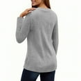 thumbnail image 7 of Ounisa Womens Long Sleeve Shirts Casual V Neck Tunic Tops Fashion Loose Fall Sweaters, 7 of 7