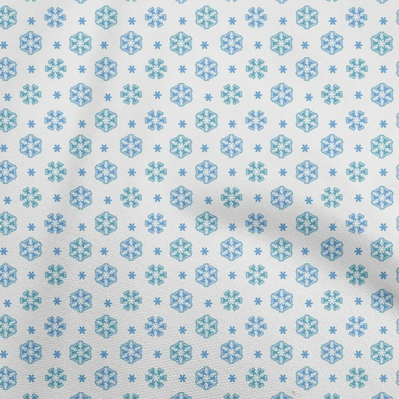 oneOone Polyester Spandex Light Blue Fabric Asian Block Dress Material Fabric Print Fabric By The Yard 56 Inch Wide