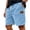 Light Blue #034, variant on Corduroy Shorts for Mens Baggy High Waisted Casual Summer Drawstring Lightweight Beach Vacation Shorts with Pockets White 3XL
