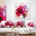 thumbnail image 4 of Designart White Red Roses with Color Splashes - Floral Throw Pillow - 16x16, 4 of 5