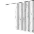 thumbnail image 1 of Cortina de ducha de baño de mármol,Cortina de ducha de tela gris y blanca con ganchos,Impresión 3D única,Accesorios decorativos de baño, 1 of 5