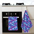 thumbnail image 4 of Sikiie blue Skull purple flower Waffle Weave Kitchen Dish Cloth,Super Absorbent Kitchen Dish Towels 16*26 Inches for Dish Rags Washing Dishes, Drying Dishes, 4 of 7