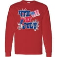 thumbnail image 3 of Inktastic 4th of July with Fireworks American Flag and Rocket Long Sleeve T-Shirt, 3 of 5