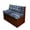 Blue Geometric, variant on POLERO Camper Cushion Covers with Red Speckled Pattern, RV Dinette Cushion Covers for Recreational Vehicle Living and Travel Use 4 Pieces