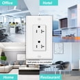 thumbnail image 6 of UCOMEN Decorator Receptacle, Tamper-Resistant Duplex Outlet, Standard Electrical Wall Outlet, 20A, 125 V, White, 10 Pack, 6 of 6