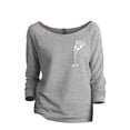 thumbnail image 1 of Gooey Pizza Slice Women's Fashion Slouchy 3/4 Sleeves Raglan Sweatshirt Sport Grey Small, 1 of 3