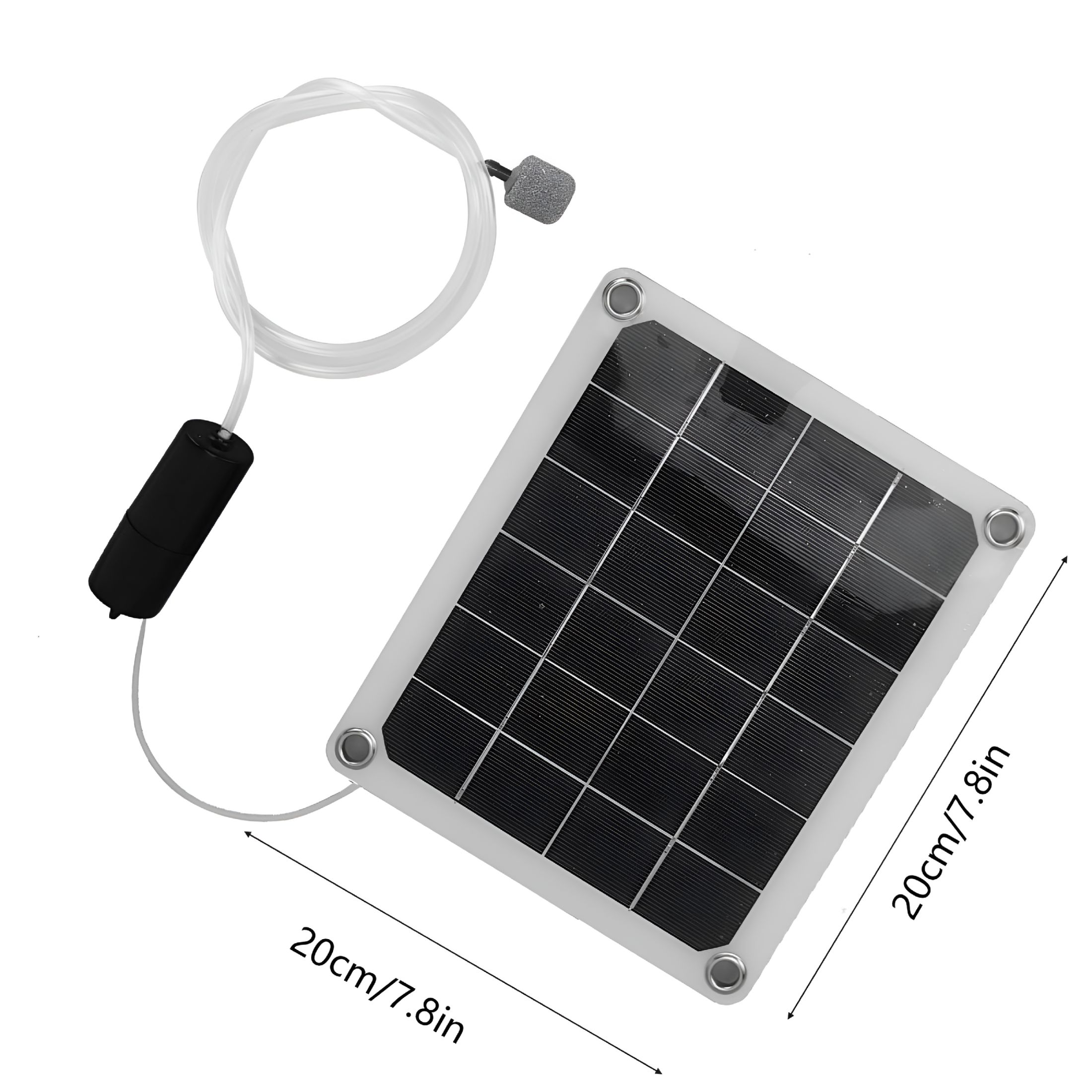 HIBIBUD 10W Solar Pond Aerator, Noiseless Solar Air Pump with Stones, Fishpond Aeration System, Aquariums Oxygen Pump, Solar-Powered Pond Aeration Kit