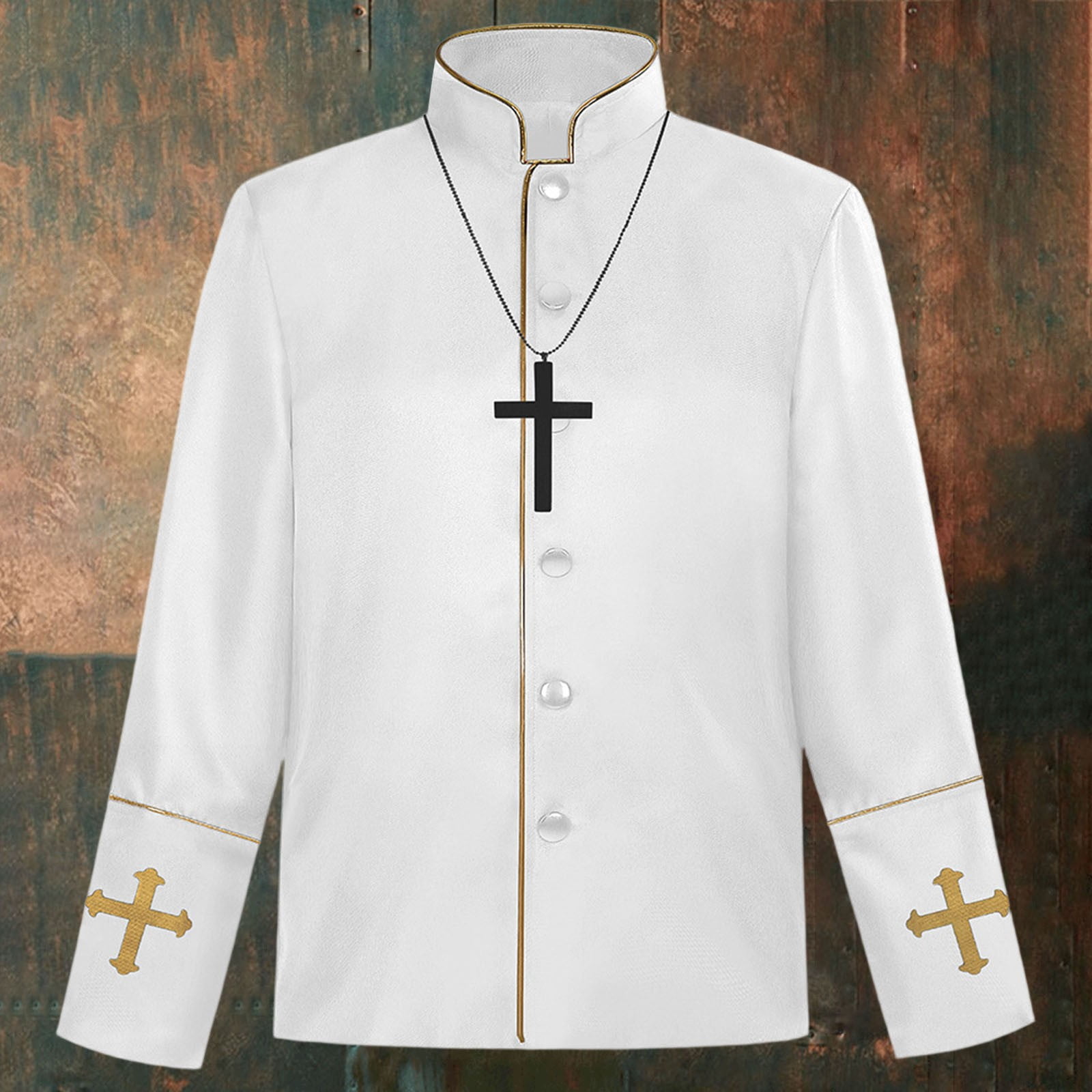 Elegant Gothic Priest Robe for Adult and Themed Parties with Stand ...