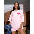 thumbnail image 2 of ALLTB Christian Shirts for Women Jesus Shirt We Love Because He Loved Us Inspirational Bible Verse T-Shirt Religious Oversized Graphic Tee, 2 of 6