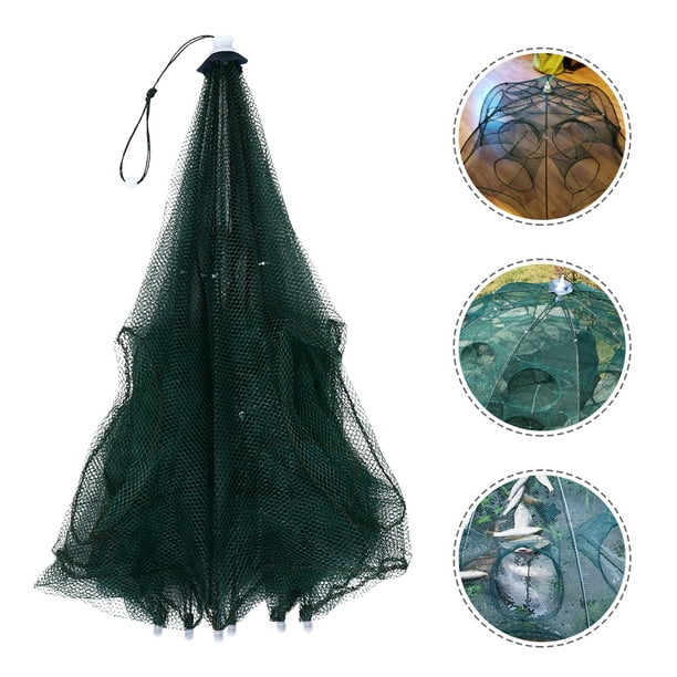 Pixnor Umbrella-Shaped Fishing Trap Nylon Catching Net Fishing Net Fish Trap For Shrimp Crawfish