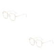 thumbnail image 3 of Qarigey Marco de lente anti-azul Gafas para miopía Gafas cuadradas Gafas graduadas para mujer Hombre Lectura Suministros de oficina Oro marco dorado miopía de 350 grados 2Conjunto, 3 of 6