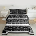 thumbnail image 2 of jejeloiu Southwestern Aztec Geometric Bedding Comforter Set,Boho Exotic Style Twin Comforter Sets,Gray Black Bedding Set For Men Women,Super Cozy Room Decor Reversible,2pcs, 2 of 8