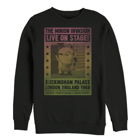 Men's Despicable Me Minion Live on Stage Poster Sweatshirt Black Medium