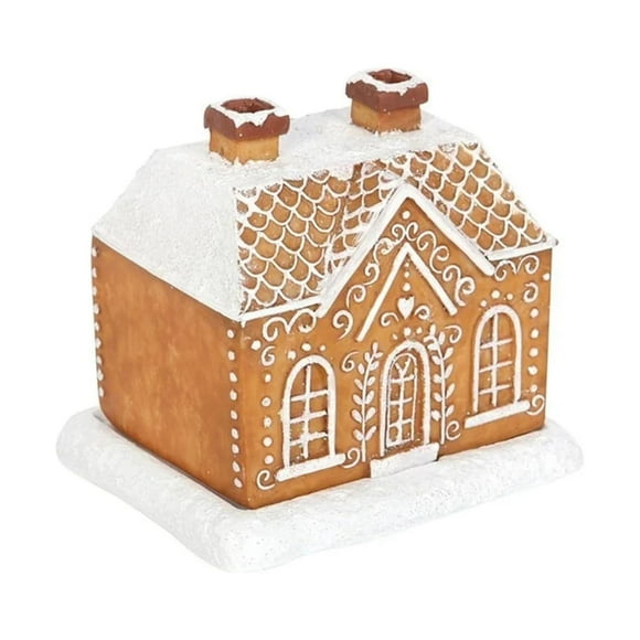 Log Cabin Snowy Winter Incense Burner Incense Burner Christmas Cabin Incense Burner Home Chimney Decorations Christmas Ornament Keepsake