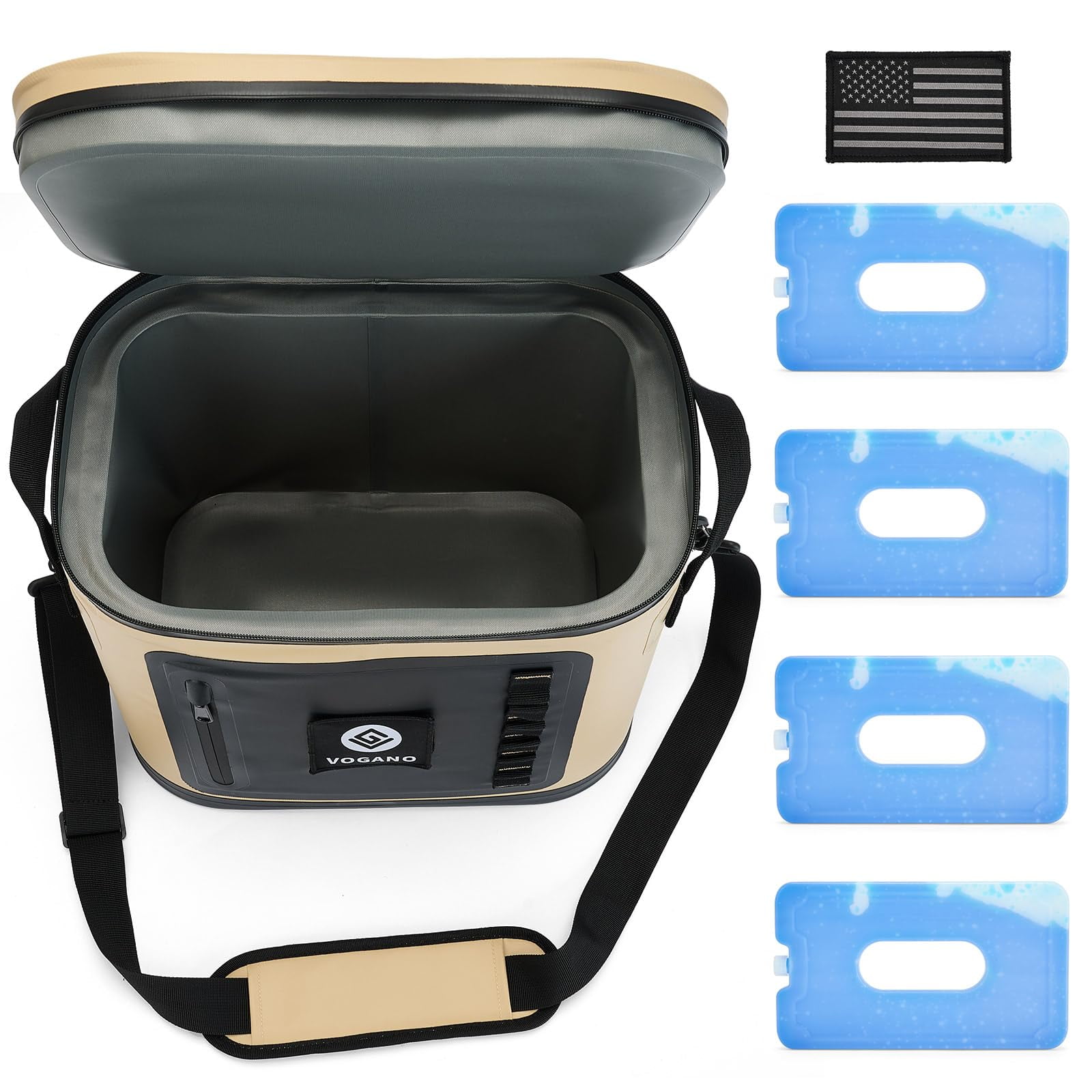 28 Can Soft Cooler, Insulated Leak-Proof with Waterproof Zipper, Portable Ice Chest for Camping, Beach, Travel, Picnic, Fishing