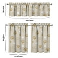 thumbnail image 6 of Dog Print Kitchen Curtains 36 Inch Short - 3 Panel Set, Cute Puppy & Floral Design, Rod Pocket Pet Lover Curtains 100% Polyester, Paw & Bone Pattern for Kitchen, Living Room, Bedroom, Easy Wash, 6 of 6