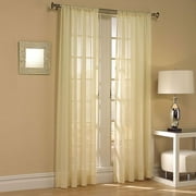 Home Trends Lily Curtain (1 Panel), Sandy Beach