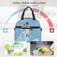 thumbnail image 6 of DouZhe Lunch Bags for Women and Men, Cartoon Cute Penguin Snow Animal Prints Reusable Portable Insulated Cooler Waterproof Lunch Tote Bag for Travel Work School Picnic, 6 of 7