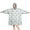 Light Blue Christmas, variant on Wearable Oversized Blanket,Light Blue Christmas Snowman Pattern Wearable Blanket Hoodie for Adults,Cozy Hooded Blankets with Super Pockets,Super Warm Fuzzy Pullover for Women & Men