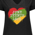 thumbnail image 4 of Inktastic Juneteenth 1865 Heart Women's Plus Size V-Neck T-Shirt, 4 of 5