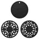thumbnail image 1 of Alfombrilla de olla caliente de silicona alfombrilla de salvamanteles hueca antideslizante antideslizante almohadilla para olla de cocina, negro 3 unids/set Methold HA003869-03, 1 of 7