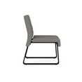 thumbnail image 3 of Waterfall Reception Sled Base Armless Guest Chair / Black Steel / Light Gray, 3 of 5