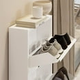 thumbnail image 2 of YITAHOME Metal Shoe Cabinet with 4 Flip Drawers, Wall Mounted & No-Assembly Steel Shoe Storage Cabinet, Steel Cabinet with Magnetic Gooseneck Drawer for Entryway, Hallway, and Corridor, 2 of 9