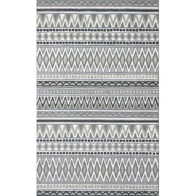 Dynamic Rugs AZ247872900 2 x 4 ft. Aztec 7872 Rectangle Modern Area Rug - 900 Grey
