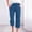A289 Blue, variant on Xdegoge Cotton Blend Cropped Pants for Women Elastic Drawstring Waist Casual Wide Leg Capris with Pockets Lightweight Summer Lounge Trousers Flowy Bottoms