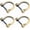 Brushed Brass, variant on Gold 3/4" D-Rings with Screw Shackle (4pcs) – Horseshoe Dee Ring for Purse Strap, Key Holder & DIY Leather Craft