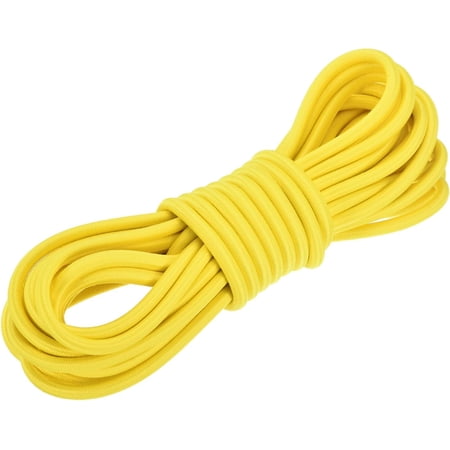 MKEUDQ-1/4 Inch Shock Cord 25 Feet Gold Bungee Cord Tent Pole Shock Cord Round Elastic Kayak Rope Stretch String Marine Grade Heavy Polyester for DIY Projects Tie Downs