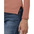 thumbnail image 5 of J. METHOD Women's Light Weight Basic Long Sleeve Turtleneck Knit Ribbed Shirt Sweater Mock Neck Top NEWT88 Mauve M, 5 of 6