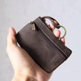 thumbnail image 2 of SHIQI-Coin Purse for Men,2 Zipper Leather Small Coin Wallet with Key Ring Soft Change Purse, 2 of 4