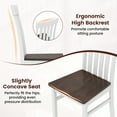thumbnail image 6 of Gymax Dining Chairs Set of 2 w/Slatted High Backrests Concave Seats Rubber Wood Legs, 6 of 10