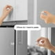 thumbnail image 2 of Elegantes pomos de vidrio transparente para puertas de gabinetes con espejo: sin taladro, autoadhesivos, 2 of 8